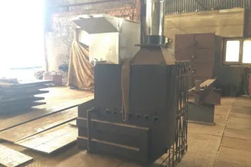 Металлическая печь для обогрева бани