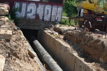 Устройство лотков для теплотрассы