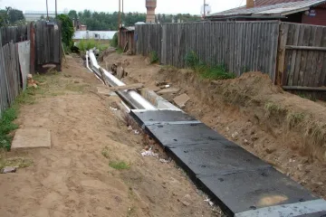 Устройство лотков теплосетей